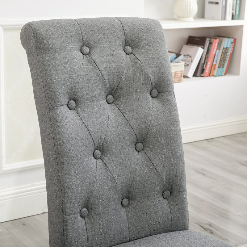 Chaise Parsons rembourrée adnopoz, Gris
