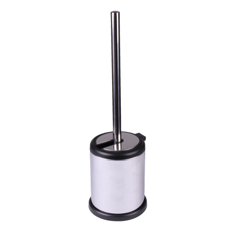 Brousseau Free-Standing Toilet Brush and Holder, Mirror Brushed