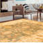 Tapis décoratif en laine de conception unique 4 pi x 6 pi noué à la main New Age