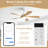 Whisper 45" 5-ABS Blades Indoor Ceiling Fan Light With Remote Control, Compatible With App And Speaker Control，White-356388832