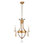 3 Light Mini Traditional Antique Gold Chandelier