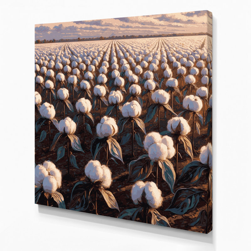 «Farm Farm Plants», art mural sur toile noire, H 12 po x l 12 po