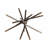 Metal Iron Decorative Object with Abstract Spiked Sculptural Design and Intersecting Rod Structure for Modern Industrial Style Accents and Geometric Artistic Home Decor Display-427348758-427348757