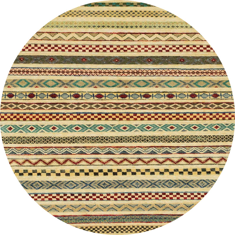 Abstract Indoor Rug, Round 6'