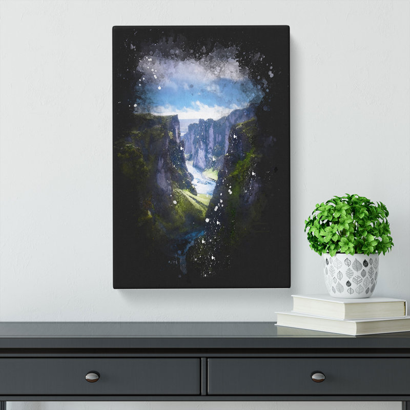 Cliffs of Iceland - Wrapped Canvas, 76cm H x 50cm W x 3cm D