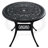 Patio Furniture - 5 Cast Aluminum With Cushions, Black Finish, Stackable, Round Table, Comfortable Chair Option Outdoor (5) Cushions Black, Rust Resistance, Seats 4, , Setup-1249107842