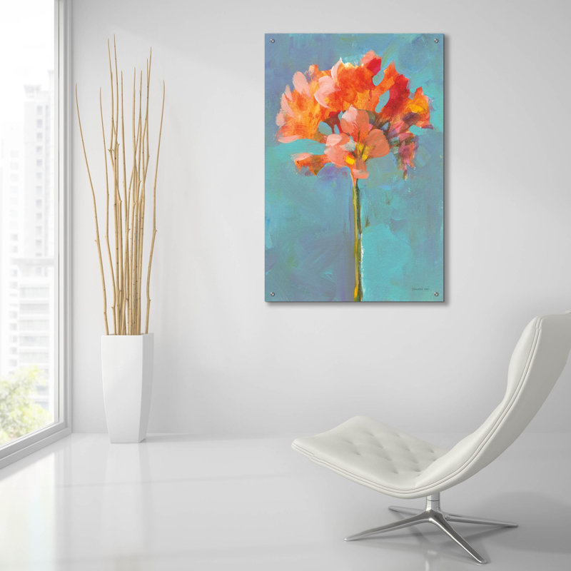 Art mural moderne en verre 1 "par Danhui Nai, H 36 po x l 24 po