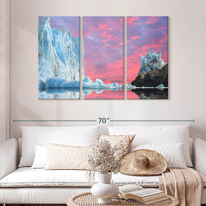 Alvord Sunset At Perito Moreno Glacier, 32" H x 50" W