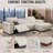 L-Shaped Reclining Sofa Couch With Chaise, Modern Genuine Leather Sectional,Electric Control Sofa Couch With Headrest & Footrest-221169582-201494951-221169584