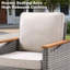 Ensemble de 2 chaises longues en osier gris avec accoudoirs ergonomiques et 4 coussins-544007182