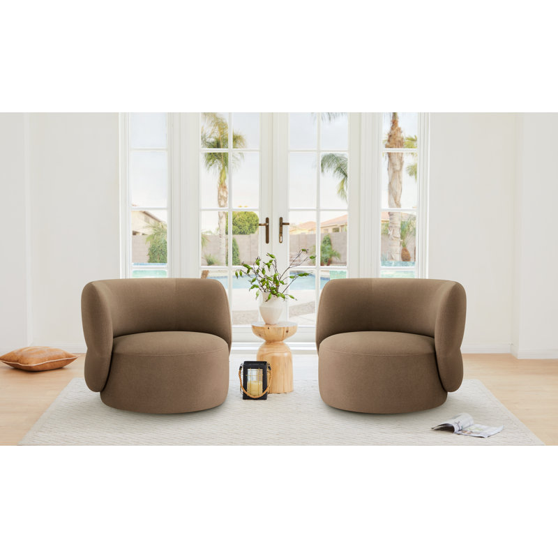 Fauteuil d'appoint pivotant Kim Marcello, Tobacco