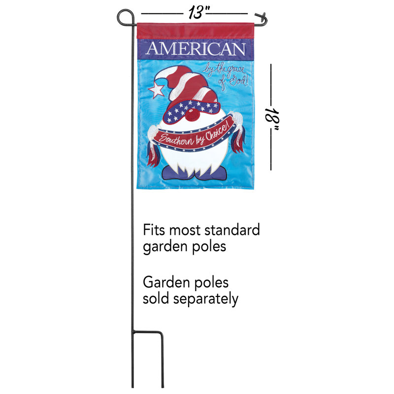 Drapeau de jardin en polyester 1 pi 6 x 1 pi Clendon