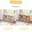 8-Grid Cube Storage Bookcase, Simple Compartment Open Bookshelf, Oak Colour