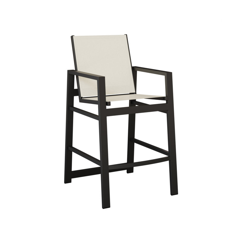 Berlin Gardens Vida Slings Bar Chair, White, Matte Black