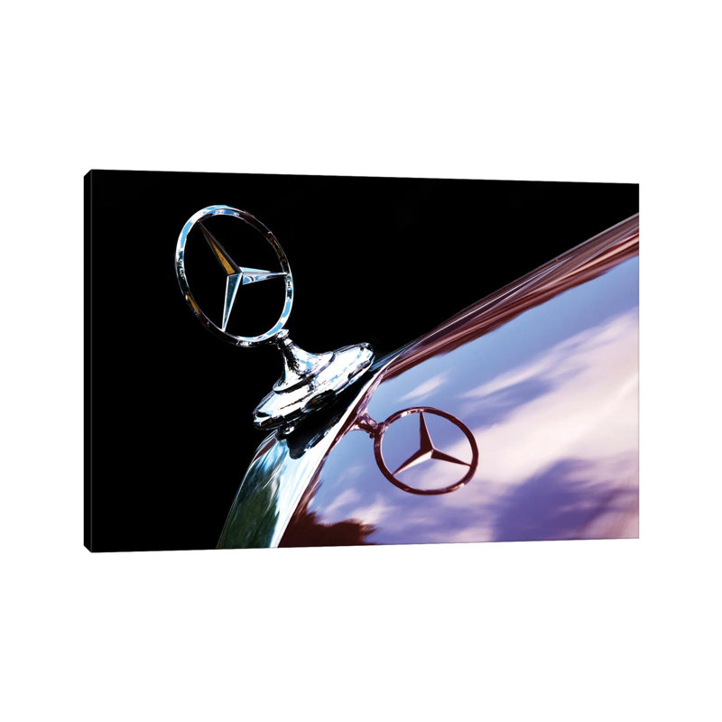 Hood Ornament 53 Mercedes 300 1 Piece Wrapped Canvas Wall Art, 20.32 cm H x 30.48 cm W