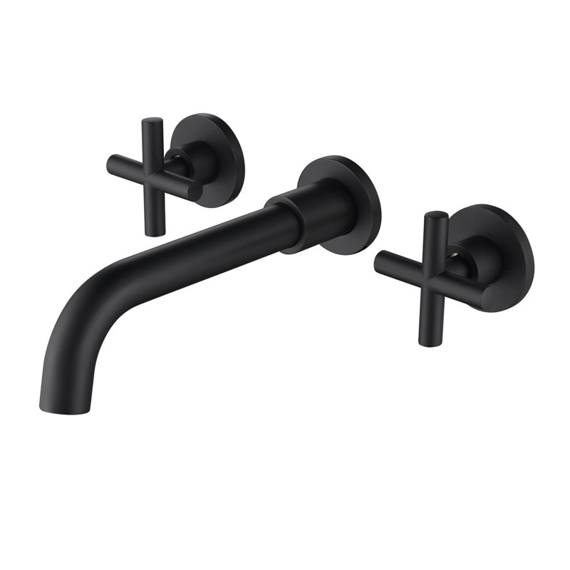 Wall Mounted Bathroom Faucet Matte Black Version Accessory Unit - Brass, Corrosion, Functional Fixture Mount Brass Construction, Corrosion Coating, Convenient Use