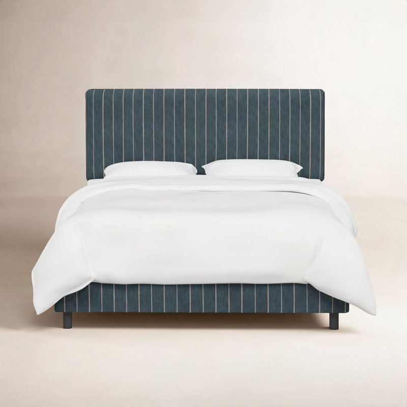 Eisley Cotton Upholstered Bed, Twin, Flutter Shibori Indigo