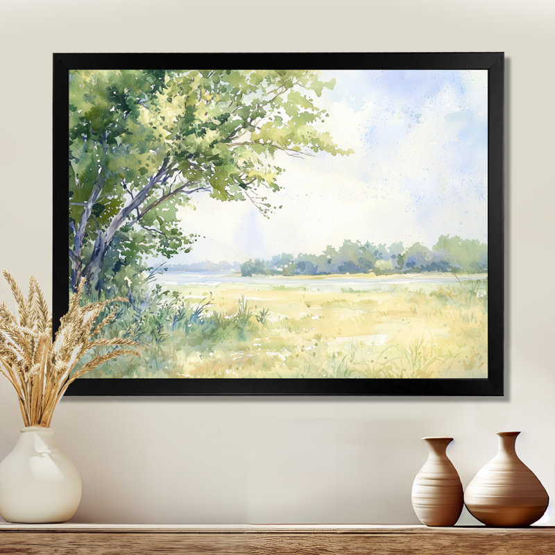 Texas Meadows I - salon d'art mural Texas, Reproduction encadrée d'une seule photo sans pass, Noir, H 12 po x l 20 po