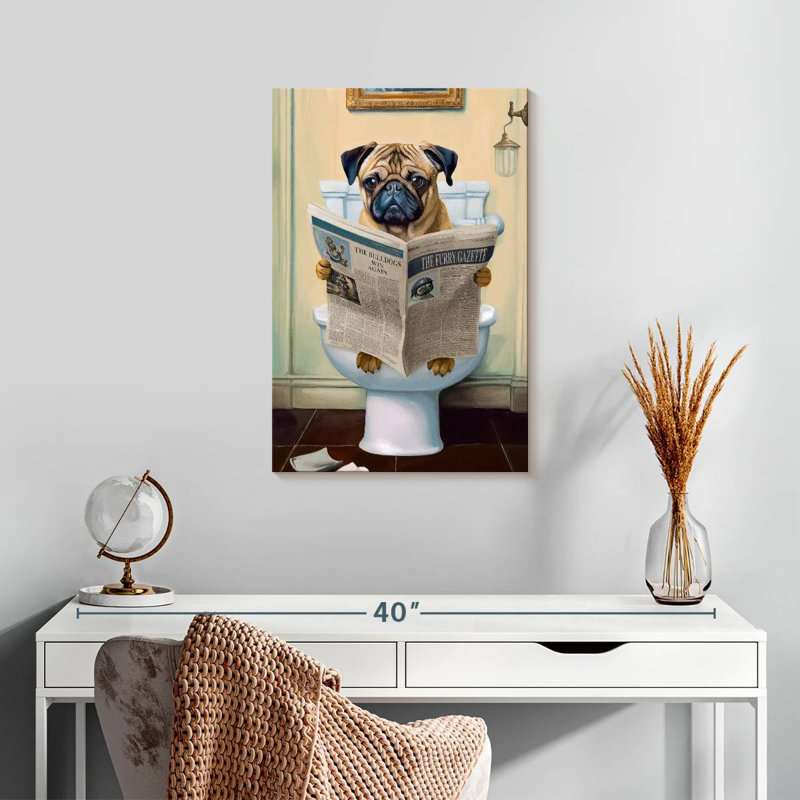 Carlin Ketti sur une toilette, H 24 po x l 16 po