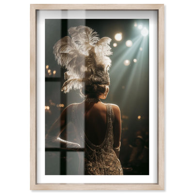 "Burlesque Beauty II", art mural glamour par Notoriart, cadre noir, 10 x 15