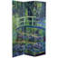72" x 48" Double Sided Works of Monet 3 Panel Room Divider I