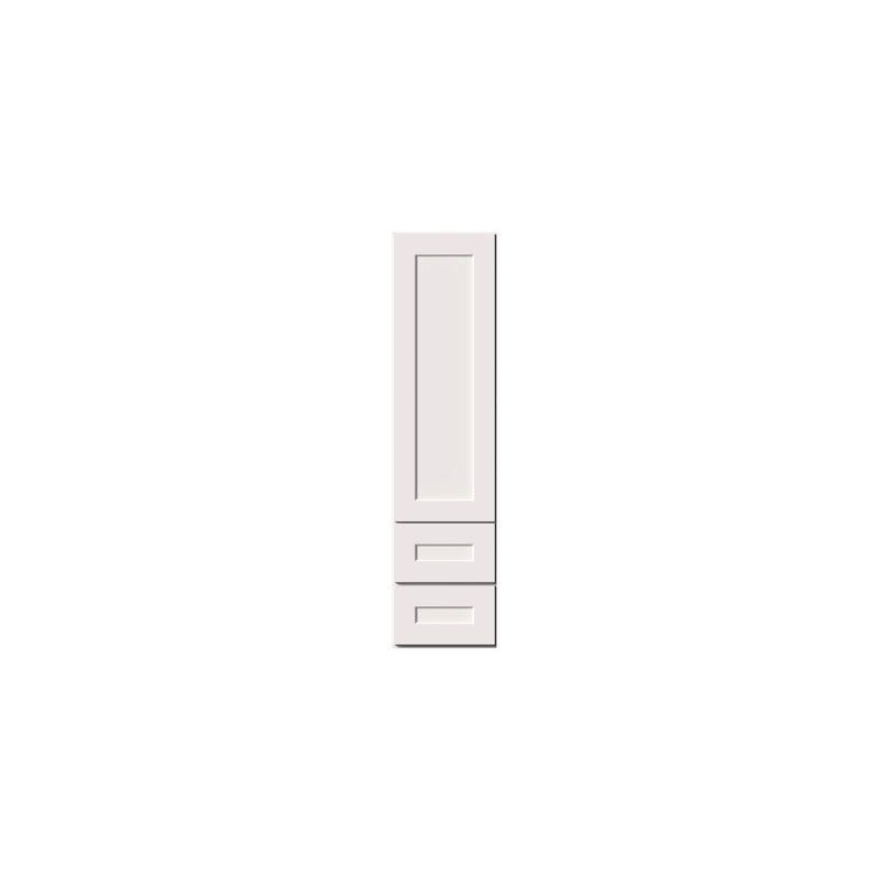 Armoire à comptoir en lin de style Shaker de DL Cabinetry (prête à assembler) l 15 po x H 60 po x P 12 po, White Shaker