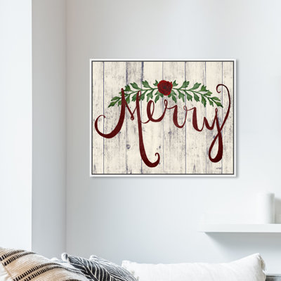 « merry », art textuel sur toile