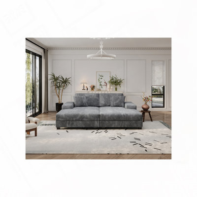 Corduroy Fabric Sleeper Combination Sofa