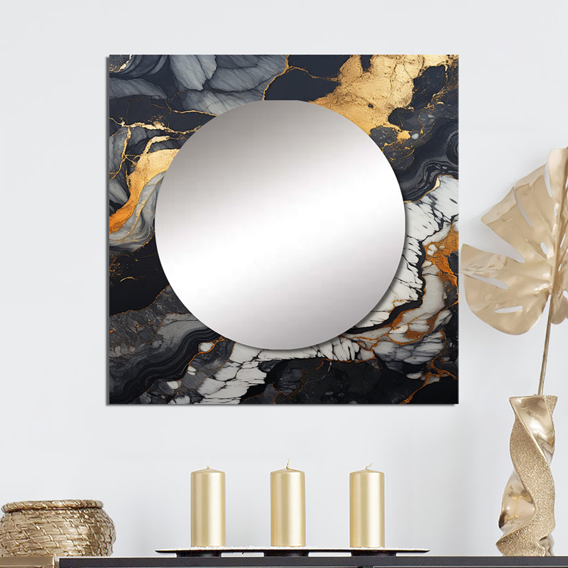 Art mural en miroir Hannu, 23 po x 23 po