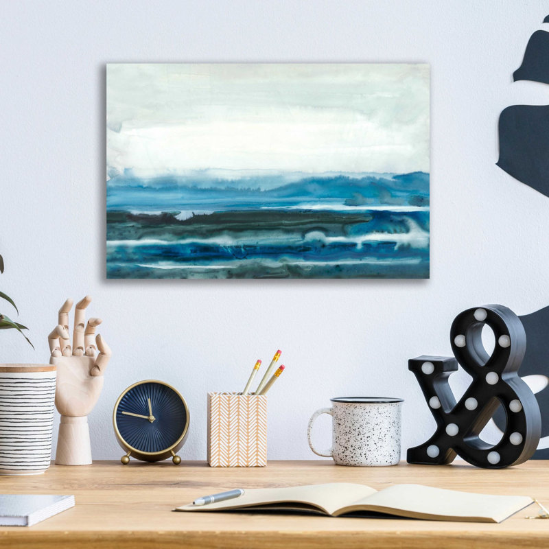 «Lake Country I» par Renee W Stramel, art mural en verre acrylique, H 12 po x l 16 po x P 0,13 po