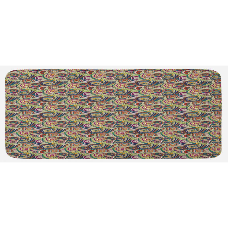 Tapis de cuisine multicolore