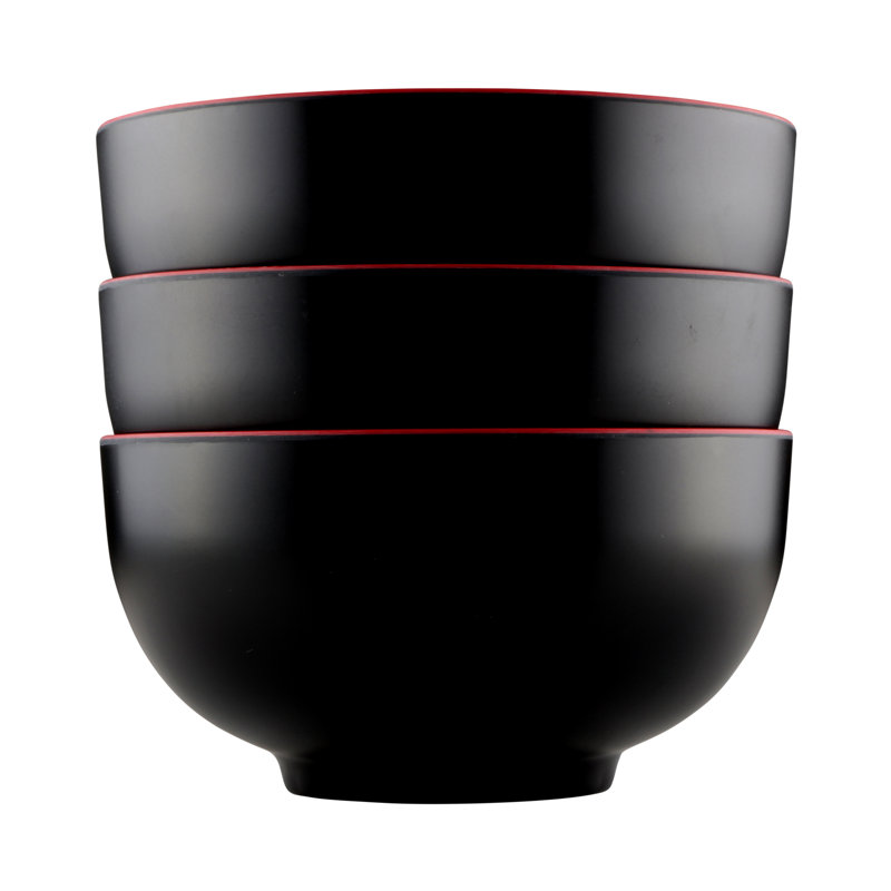 Bol à céréales 48 oz Karma, Noir / Rouge