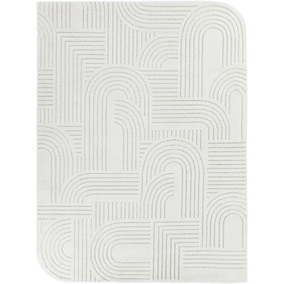 Callum Cream Modern Arches Area Rug