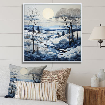 Snow Winters Moon Solitude IV - Landscapes Wall Art Prints
