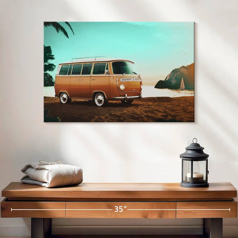 Voiture de plage rétro, H 16 po x l 24 po