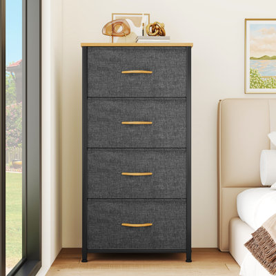 Commode en tissu à 4 tiroirs l 17,7 po Cecilio