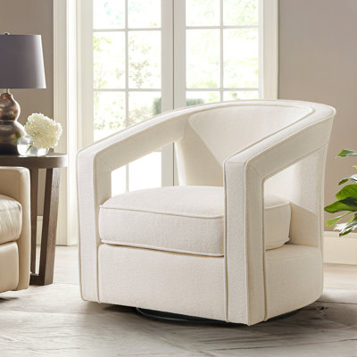 Soluk Chenille Swivel Accent Chair 