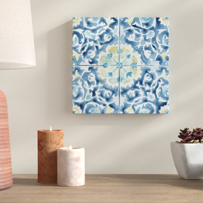 «Medallion Medley IV», peinture sur toile, H 12 po x l 12 po, Toile tendue