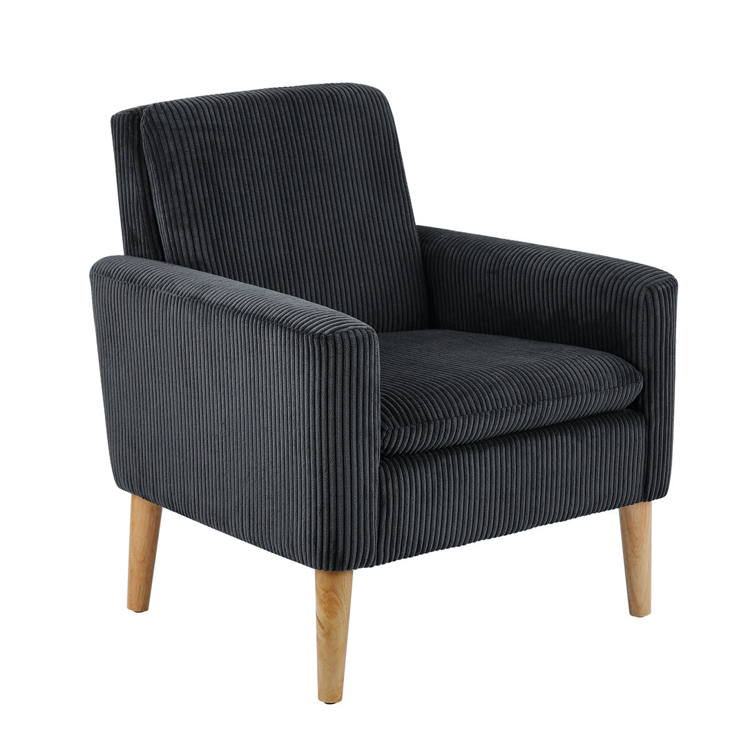 30" Wide Kortney Corduroy Arm Accent Chair George Oliver Fabric OR Leather 