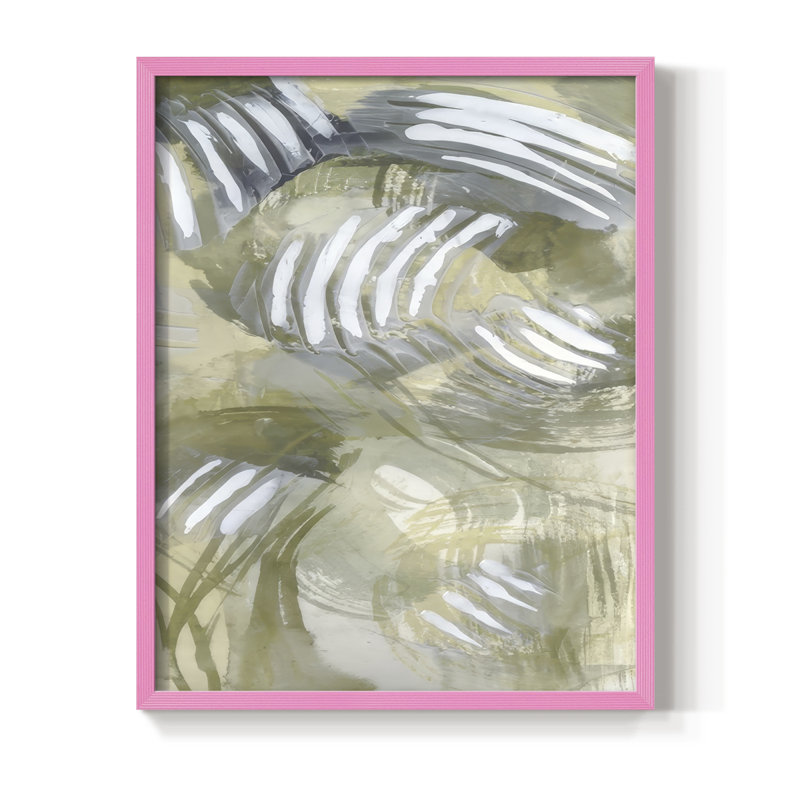 Reproduction encadrée de citronnelle embelli II - bois massif, H 15 po x l 12 po, Encadré rose