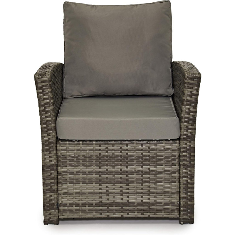 Tavis 4 - Person Garden Lounge Set with Cushions, Grey/Grey