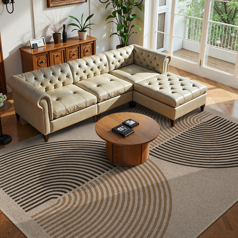 Tapis de jute moderne pour l'extérieur, Rectangle 8 pi x 10 pi