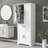 Versatile Bathroom Storage Cabinet With Multiple Compartments And Adjustable Shelf-2141664296