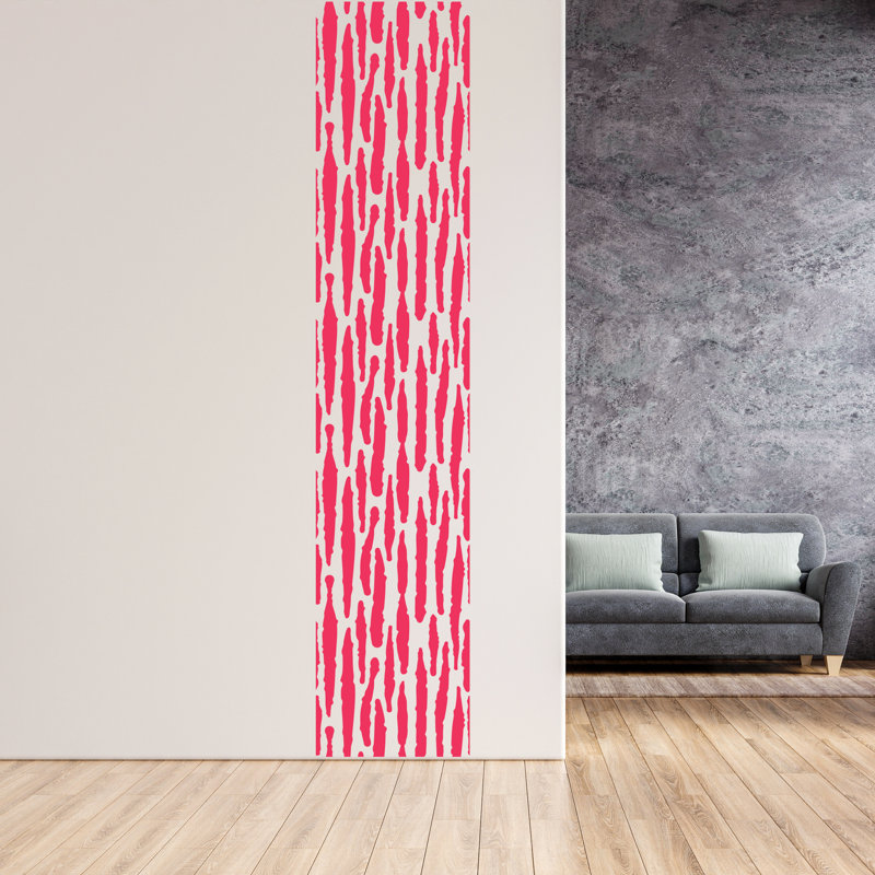 Abstract Non-Wall Damaging Wall Decal, Pink