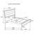 Rustic Style Solid Wood Panel Queen Bed Frame, Box Spring Required, Cool Gray Oak Finish for Bedroom