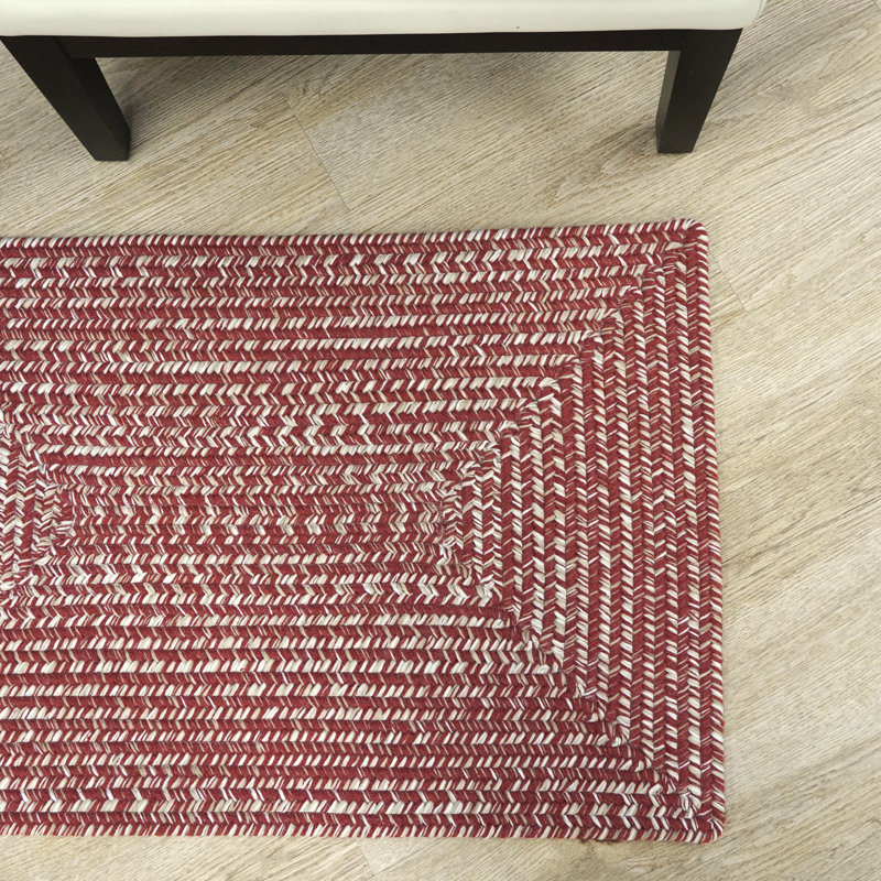 Tapis rectangulaire en laine / polypropylène tissé à la machine Rectangle Bronaich, Rectangle 10 pi x 13 pi