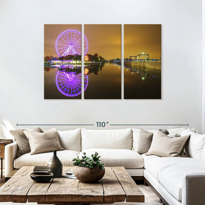 Lumières sur grande roue Nicci Montreal, H 48 po x l 74 po