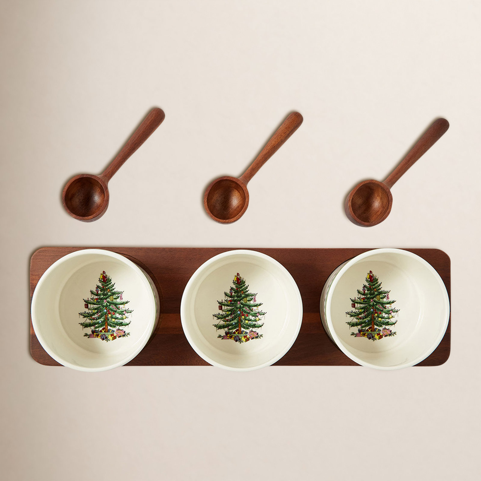Christmas Tree Polka Dot Condiment Server