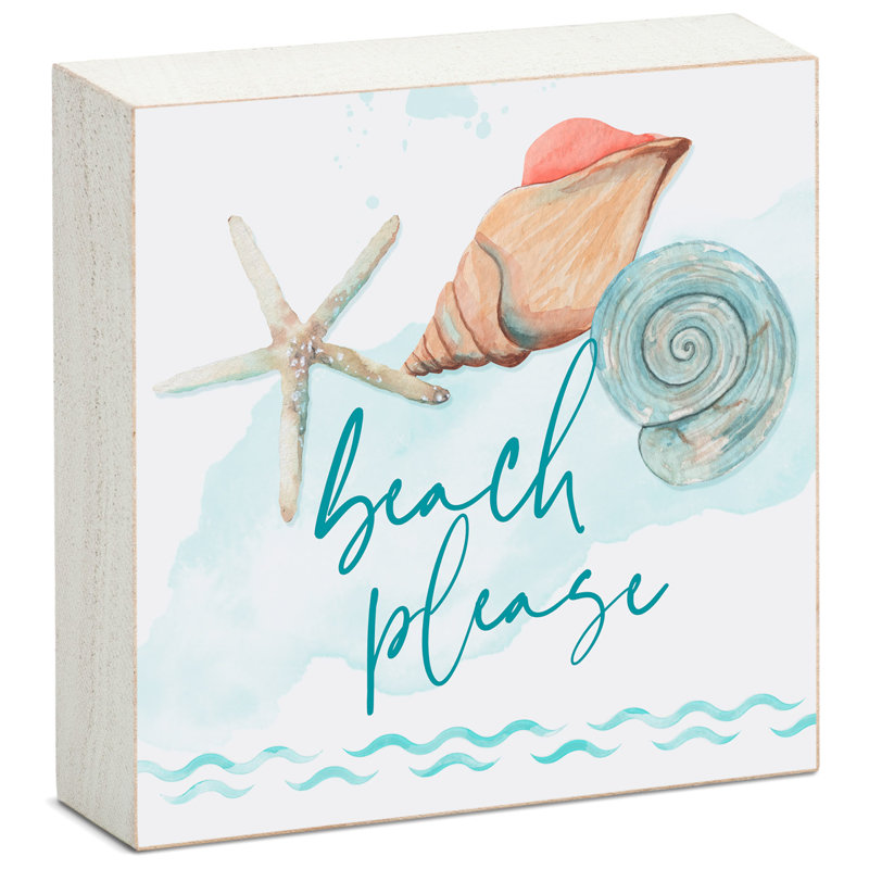 Plaque de plage en bois
