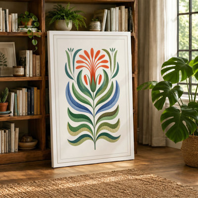 Symmetry in Bloom Botanical - Wrapped Canvas